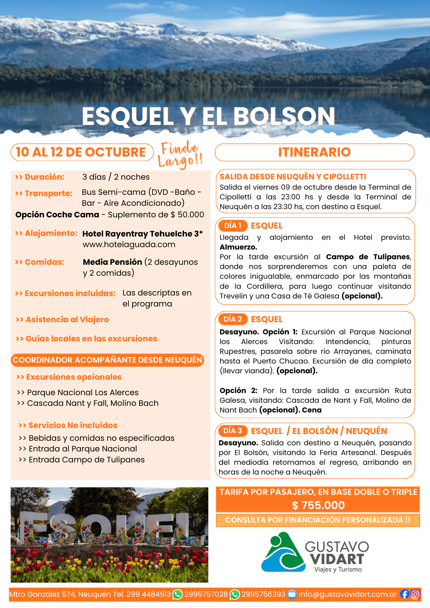 Esquel y El Bolsón Octubre 2026 - imagen 1